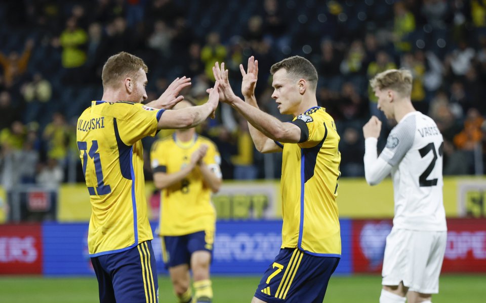 Швеция постигна утешителна победа с 2:0 у дома срещу Естония