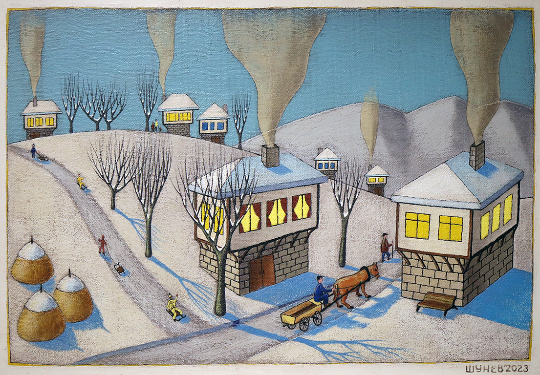 <p>Петдесетата самостоятелна изложба на художника наивист - Владимир Шунев</p>