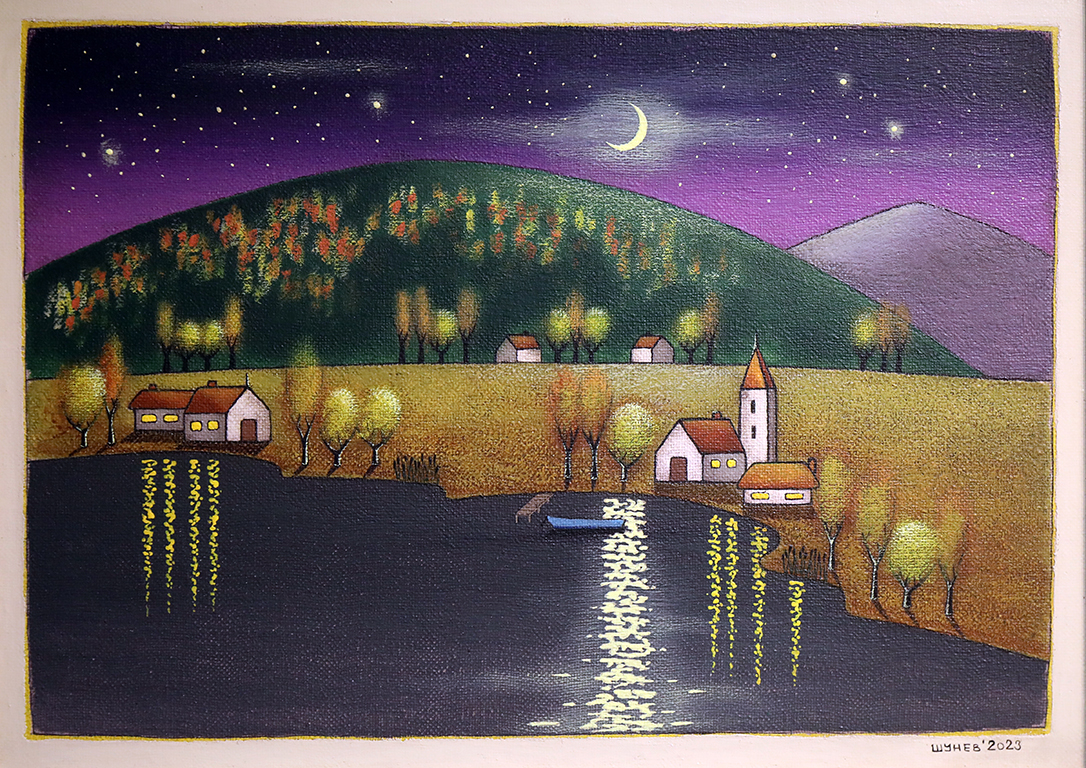 <p>Петдесетата самостоятелна изложба на художника наивист - Владимир Шунев</p>