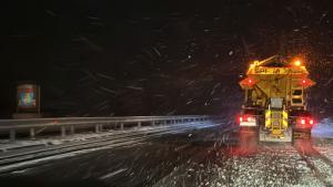 Снегорин горя на Северната тангента на София в четвъртък сутрин