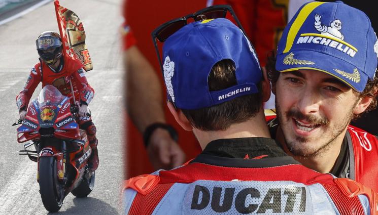 Франческо Баная Дукати мотоциклетизъм - След испанска катастрофа: Франческо Баная с „Дукати“ взе втора поредна световна титла в MotoGP