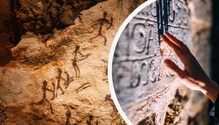 археология скални рисунки - КАКВО Е ТОВА? Откриха древни рисунки на човекоподобни с огромни глави