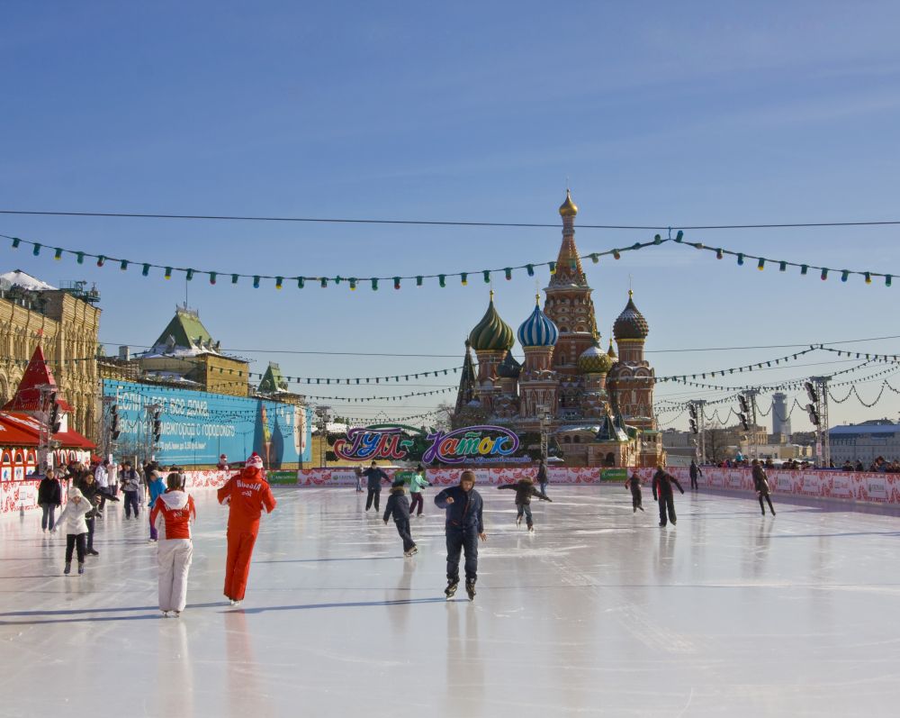 Ледена пързалка GUM, Червен площад, Москва