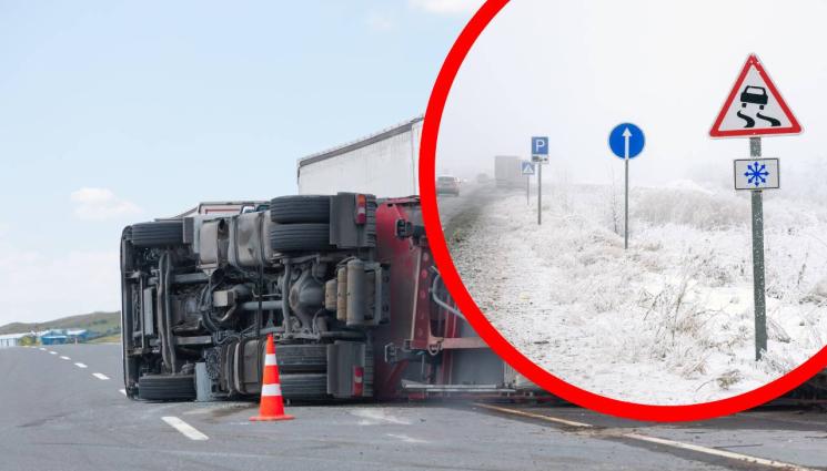 тир - УЖАС НА ПЪТЯ: Тир се завъртя и затапи прохода Предел