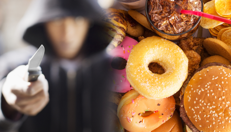 нож - ХРАНАТА ПРАВИ БОРБАТА: Гладник се наяде в магазин, размаха нож вместо пари