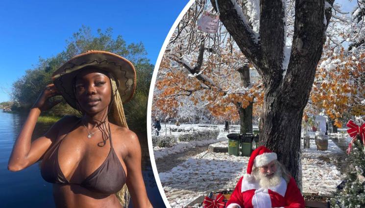 жената воин - Жената воин срещна Дядо Коледа у нас