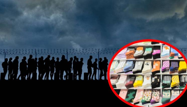 бежани - ЗА НАД СТО БОНА: Властта купува чехли и чорапи на бежанците