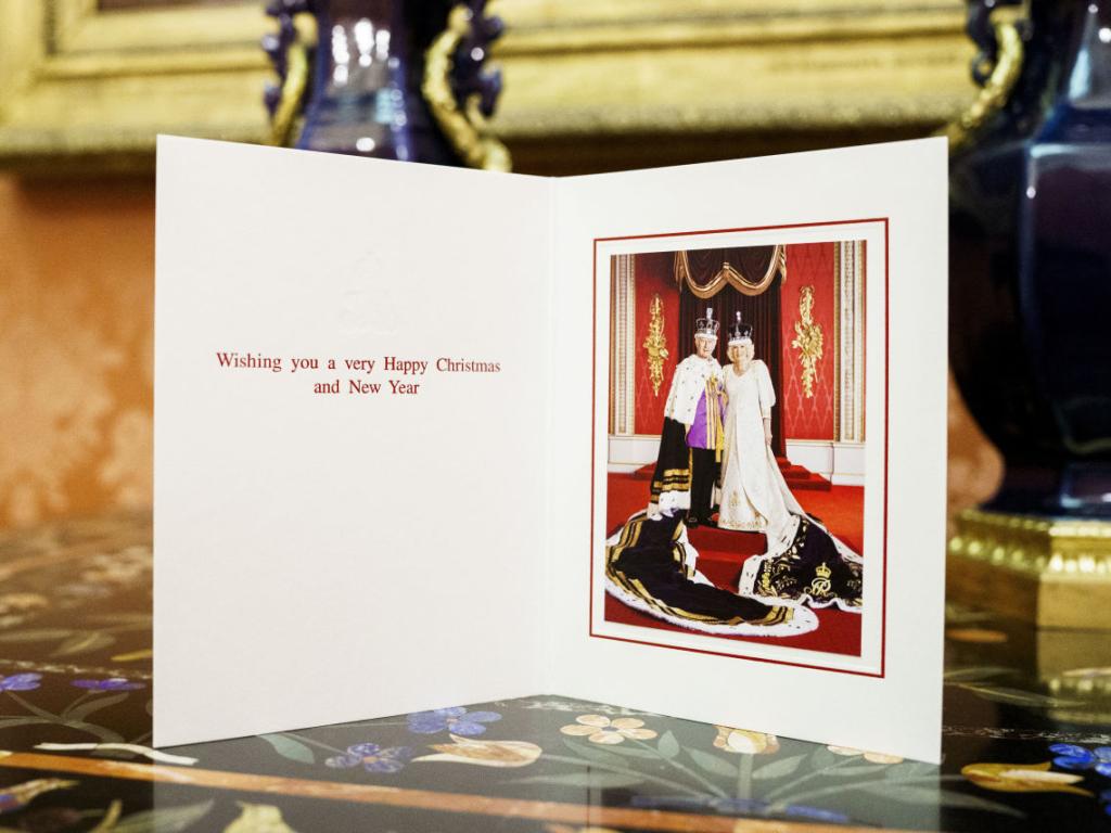 Снимка на британския крал Чарлз Трети и кралица Камила направена
