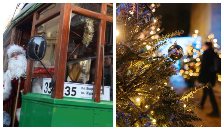 елха ретротрамвай - За първи път: Вдигат елха в столичния квартал „Дружба“!