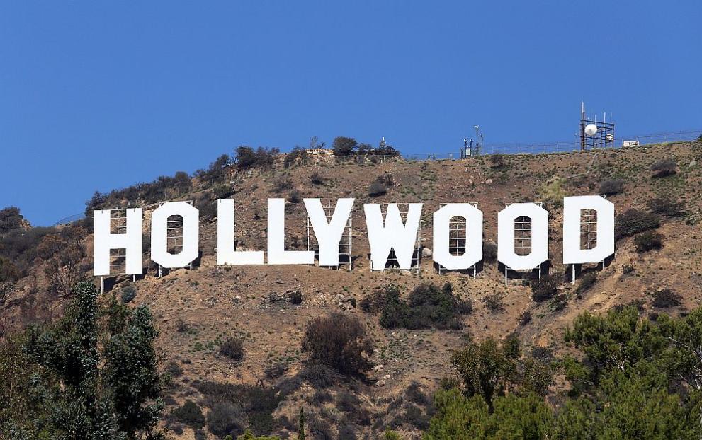Холивудският надпис, разположен на хълмовете над Лос Анджелис и превърнал