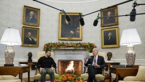 Украинският президент Володимир Зеленски се срещна с американски конгресмени днес