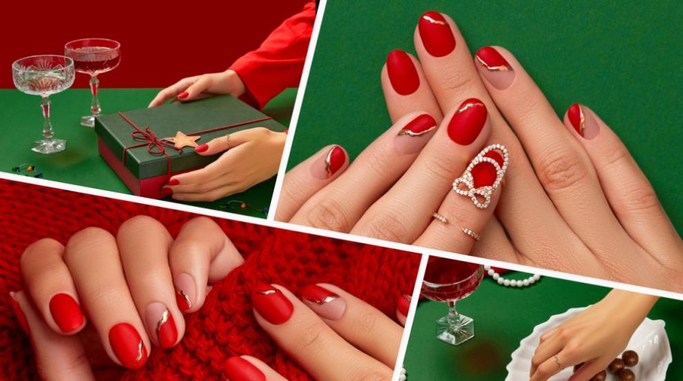 Блясък и празничен дух: Идеи за коледен маникюр (СНИМКИ)