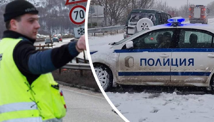 полиция зима - ПОМРАЧЕНО ЩАСТИЕ: Дърво премаза автомобил при старта на зимния сезон в Банско!