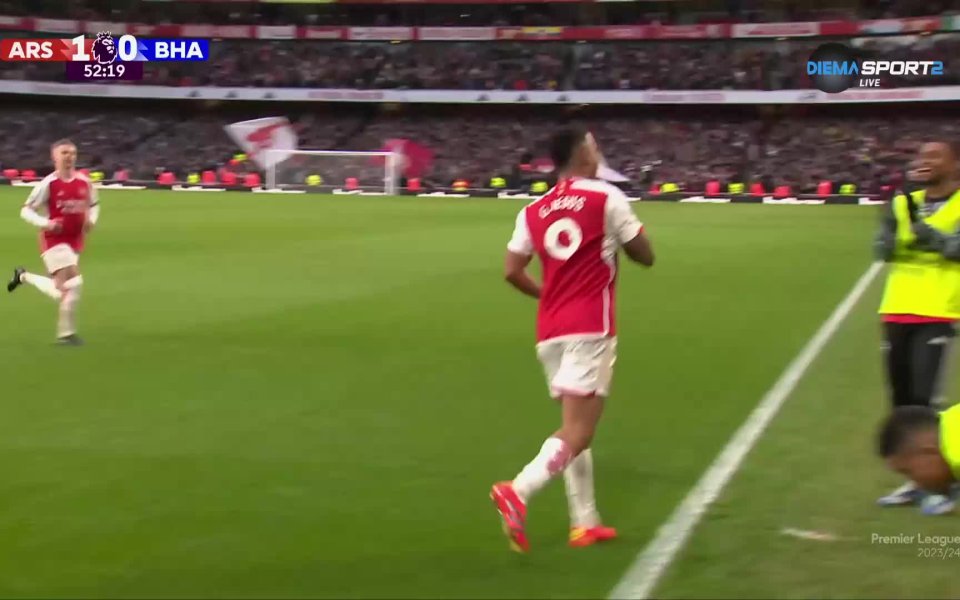 Арсенал откри резултата срещу Брайтън в мач от 17-ия кръг