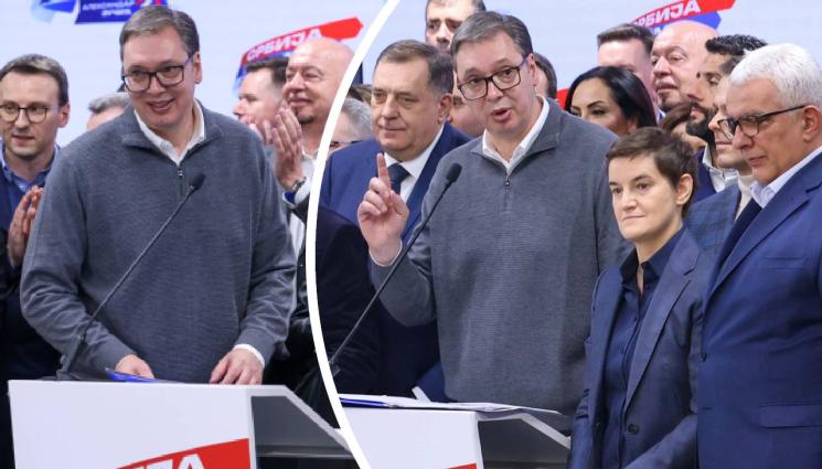 Александър Вучич - СЛЕД ПРЕДСРОЧНИЯ ВОТ: Партията на Александър Вучич с пълно мнозинство в парламента!