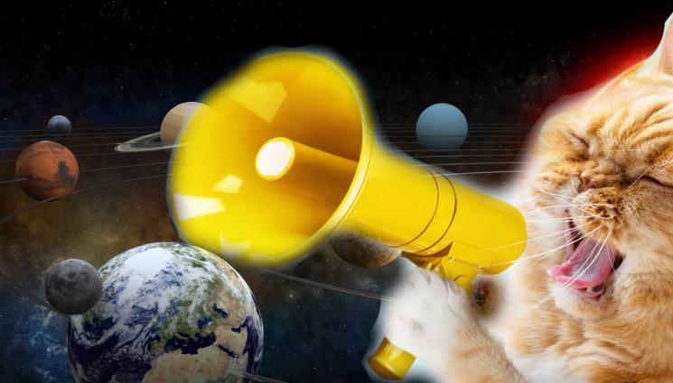 котка космос - КЪДЕ СА ЧЕТИРИ ЛАПИ? Мачка мечи на 30 милиона километра от Земята! (ВИДЕО)