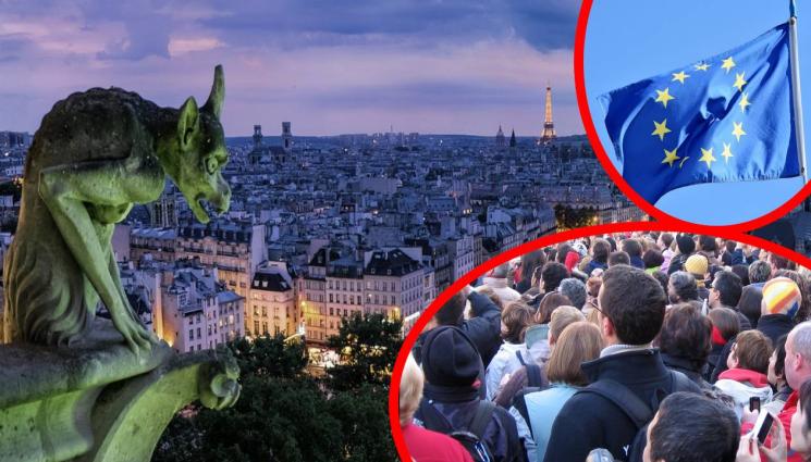 Париж тълпа - СЛЕД БРЕКЗИТ: Британците влизат в Европа като в Алкатраз (СНИМКА)