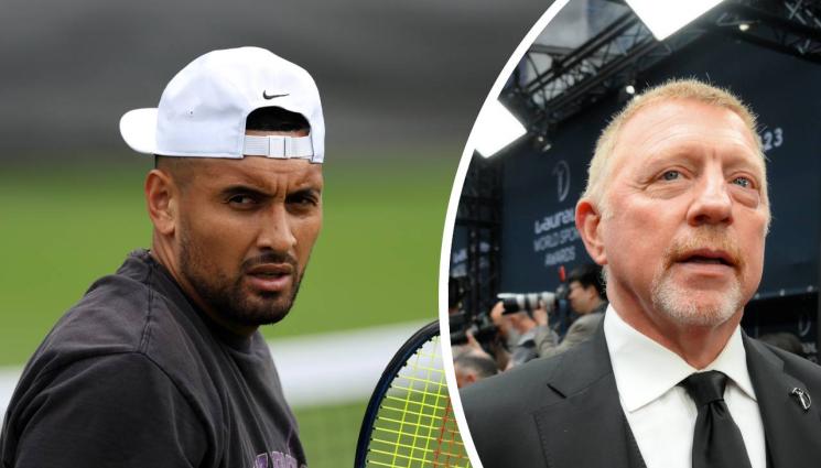 Ник Кириос Борис Бекер - Кириос нападна Борис Бекер