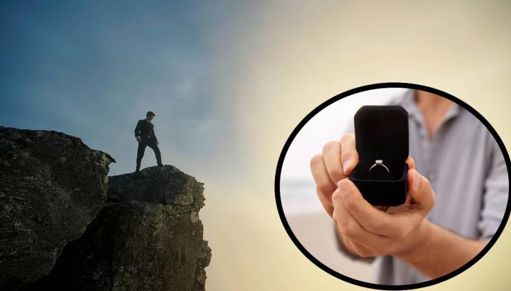 предложение скала - ФАТАЛНА ЛЮБОВ: Мъж бутна любимата си от скала минути след като й предложи брак