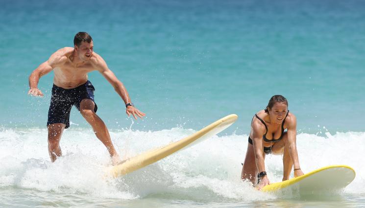 Хуберт Хуркач Катаржина Кава - Поляците карат сърф преди United Cup