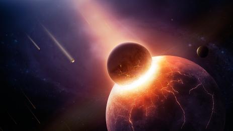 Земя сблъсък с друга планета