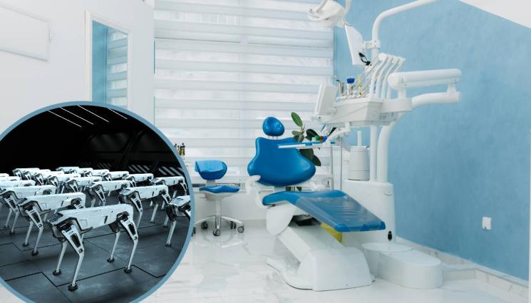 стоматологичен кабинет куче робот - БЪДЕЩЕТО Е ТУК! Първото куче робот у нас гони страха от зъболекарския стол (ВИДЕО)