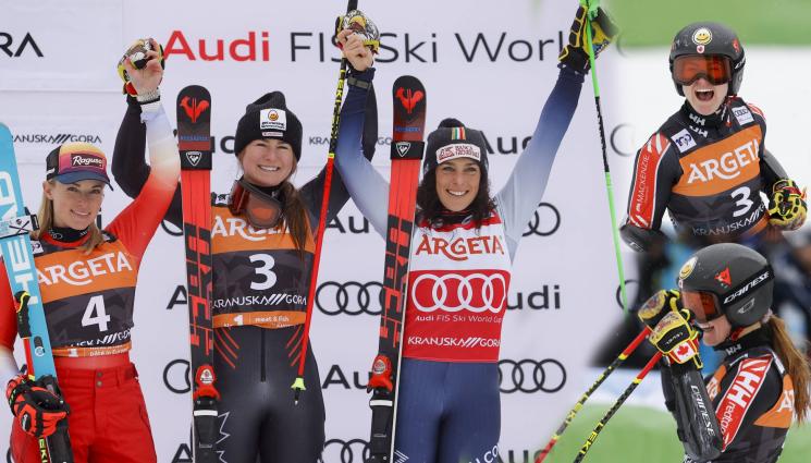 Гут Грение Бриньони Кранска гора - Валери се плъзна пред Лара, Федерика и Петра за победата в гигантския слалом в Кранска гора