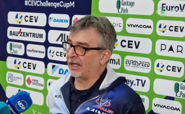 Треньорът на волейболния Монца Масимо Екели говори след победата с