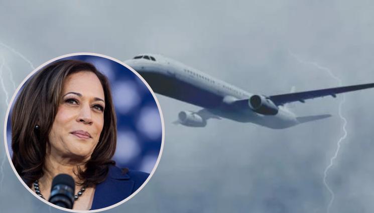 Камала - НА КОСЪМ ОТ СМЪРТТА: Самолетът на Камала Харис попадна в гръмотевична буря