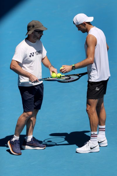 Тренировка на Григор Димитров преди Australian Open1