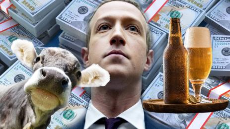 Марк Зукърбърг крава бира