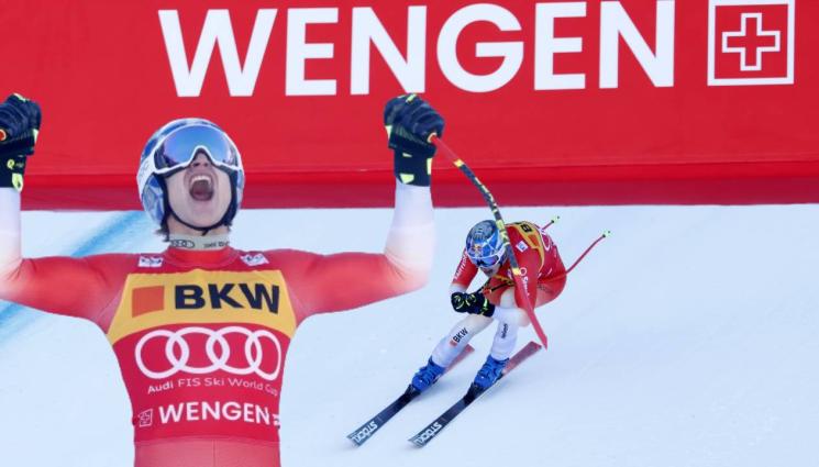 ски алпийски мъже - Марко Одермат с хеттрик в спускането на грандиозната „Лауберхорн”