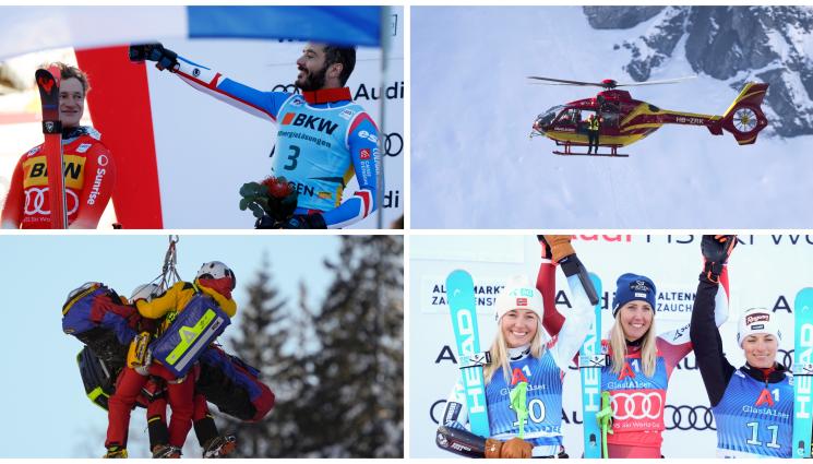 ски алпийски мъже - Тежко падане на съотборник помрачи първата победа на французина Саразен в Супер-Г