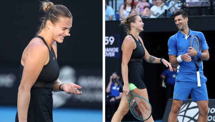 Арина Сабаленка Новак Джокович - Сабаленка се прехласна по задника на Ноле