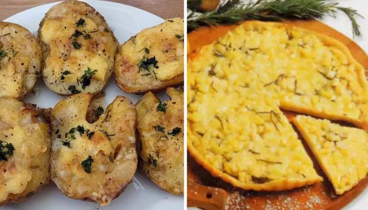 рецепти - Апетитна пица със сирена, бърз пататник с кашкавал и чесън или лесни бухтички с картофи