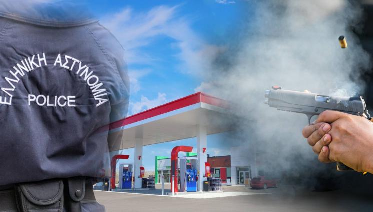 стрелба бензиностанция - С 97 ИЗСТРЕЛА: Убиха гръцки мафиот на бензиностанция