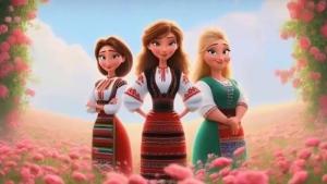 Изкуственият интелект премени героини на Walt Disney в български носии