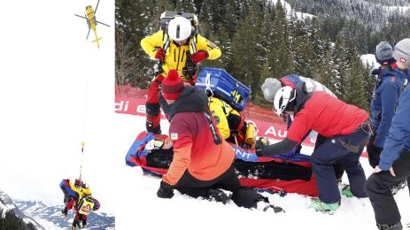 Кицбюел спускане хеликоптер