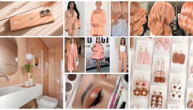 цветове - Цвят праскова оцветява подиума