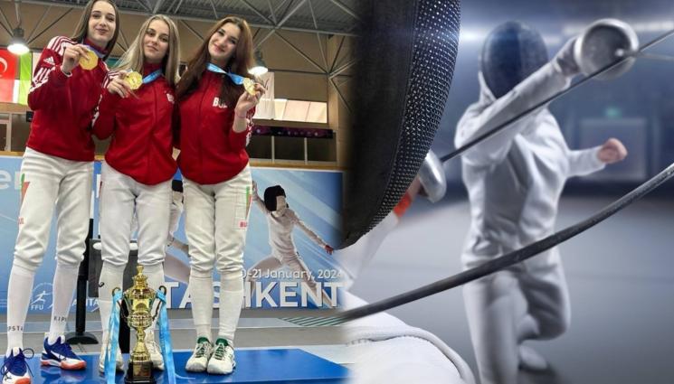 фехтовка девойки Ташкент шпага - Български фурор във фехтовката! Нашите девойки грабнаха шампионската титла за Световната купа