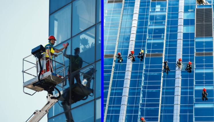 миячи на прозорци - БГ мафия мие прозорците в Нидерландия