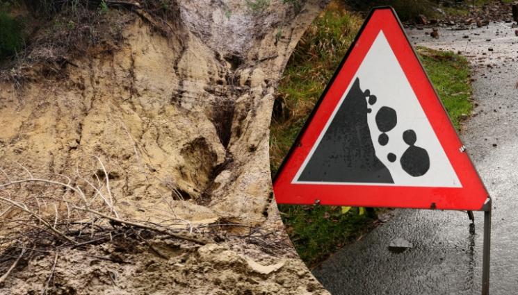 свлачище - Свлачище затвори пътя Асеновград-Смолян