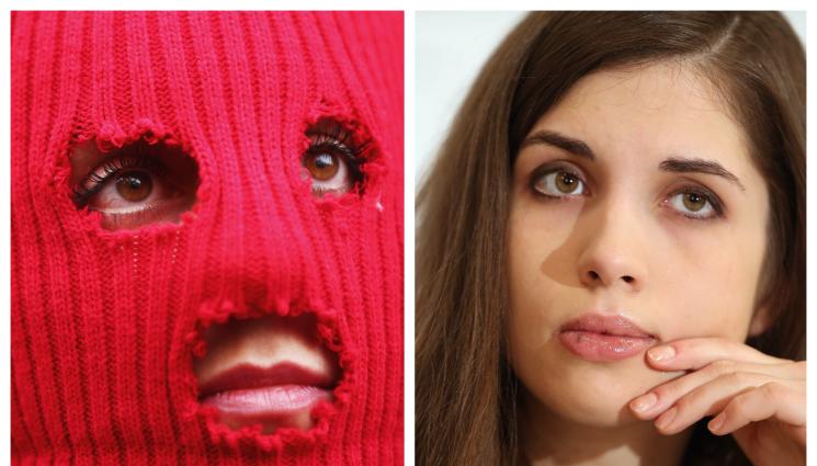 Надя от Pussy Riot - МОДЕРНО, ТА ДРЪНКА: Надя от Pussy Riot се бракува по анцуг, гумени чехли и хавлиени чорапи (СНИМКИ)