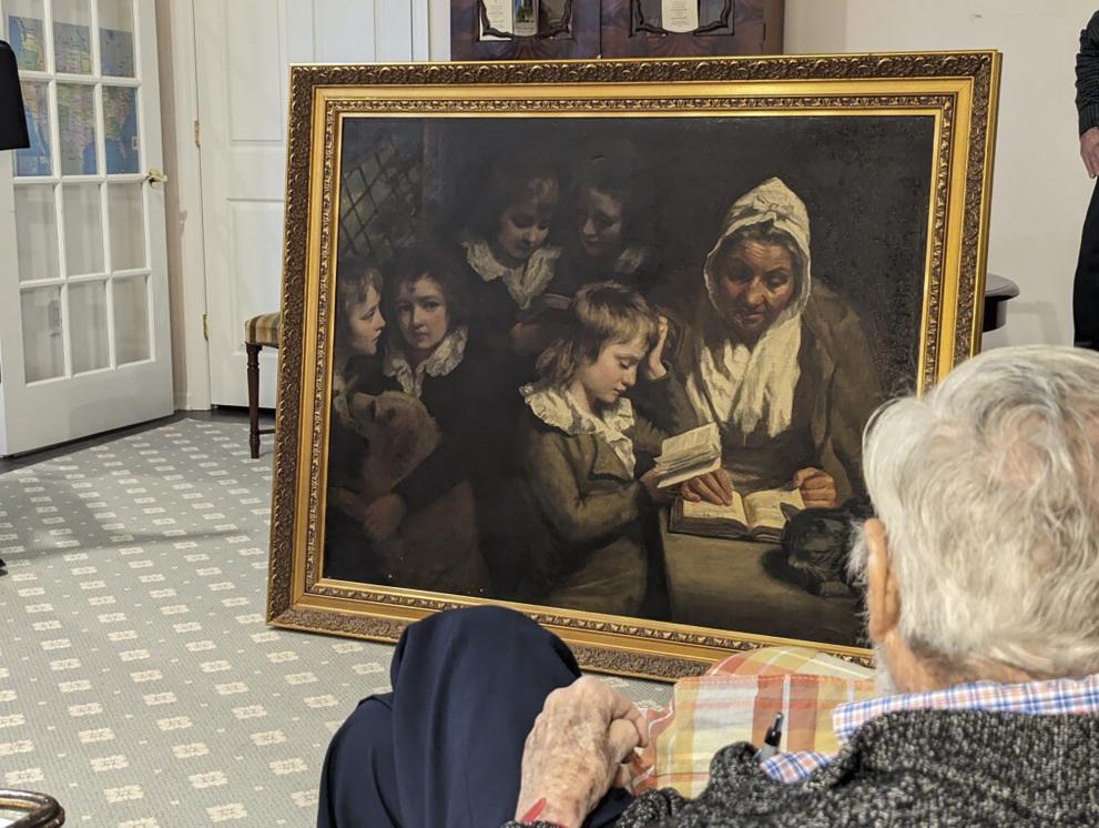 Картина  на британския художник Джон Оупи, озаглавена “Учителката (The Schoolmistress),