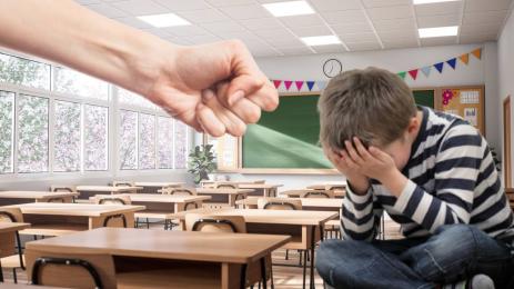 юмрук дете училище бой