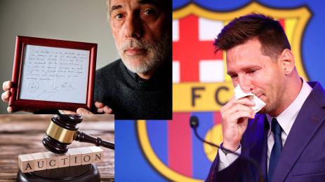 Меси Барселона търг салфетка