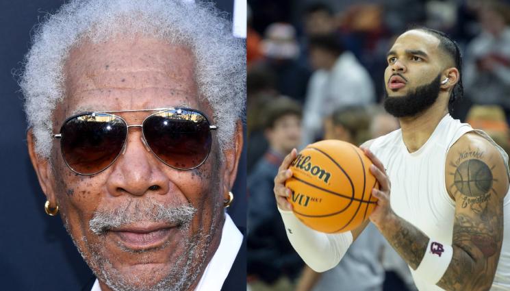 Морган Фрийман - Не ме пипай, бе! Баскетболист усети нечия ръка да го сграбчва отзад - и се вцепени (ВИДЕО)