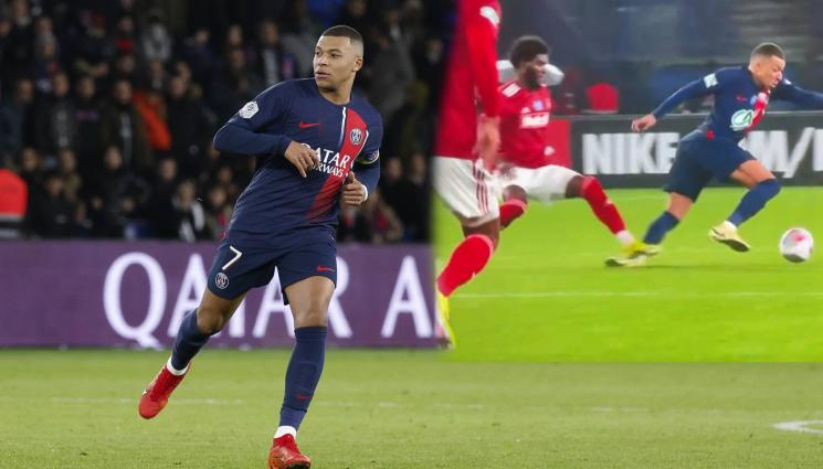 Мбапе Брест - Убийствена брадва: Мбапе покосен жестоко отзад в мач за Купата на Франция (ВИДЕО)