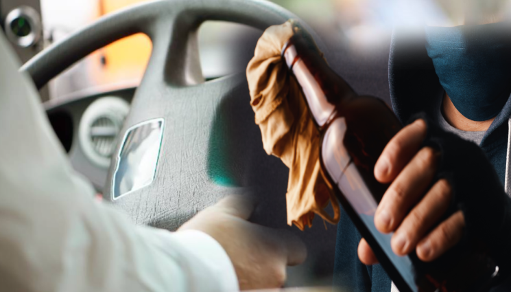 бутилка - УЖАС: Пиян разби бутилка в главата на шофьор на автобус