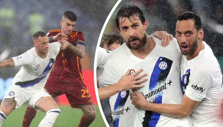 Серия А - Дъждът на „Олимпико“ не спря Интер да повали Рома